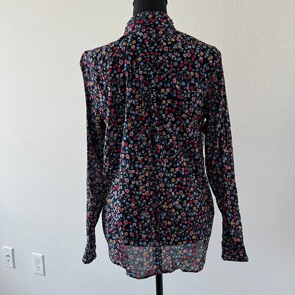Gap Factory Utility Boyfriend Fit Shirt Womens Small Floral Button Up Colorful - Picture 3 of 12